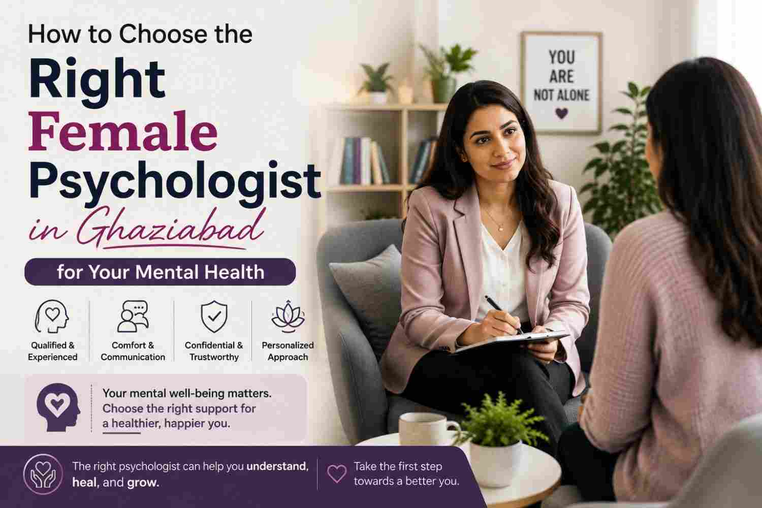 How to Choose the Right Female Psychologist in Ghaziabad for Your Mental Health